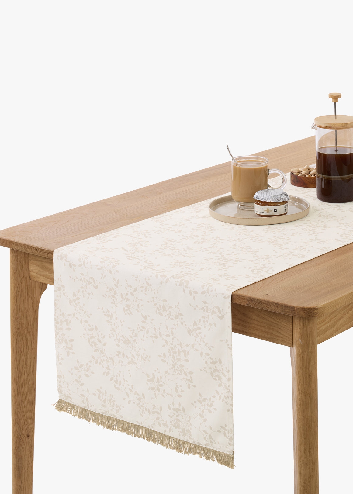 Elemental Leaves Fringed Table Runner 200 x 40cm | Woolworths.co.za