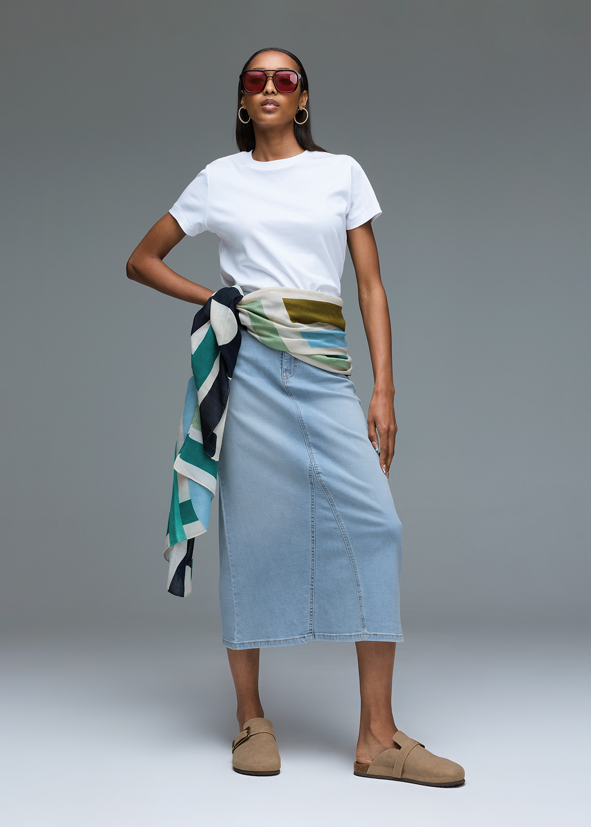 Mid Rise Denim Maxi Skirt | Woolworths.co.za