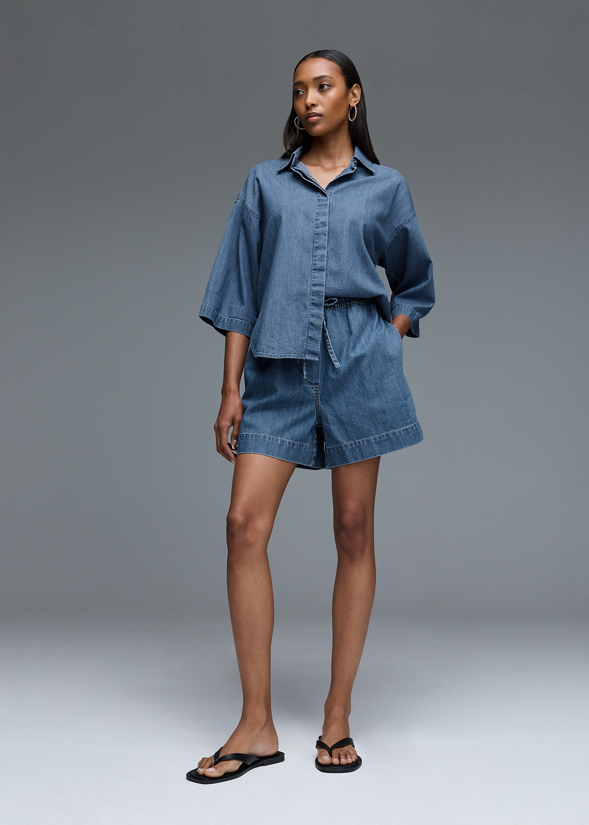 Mid Rise Relaxed Fit Denim Shorts | Woolworths.co.za
