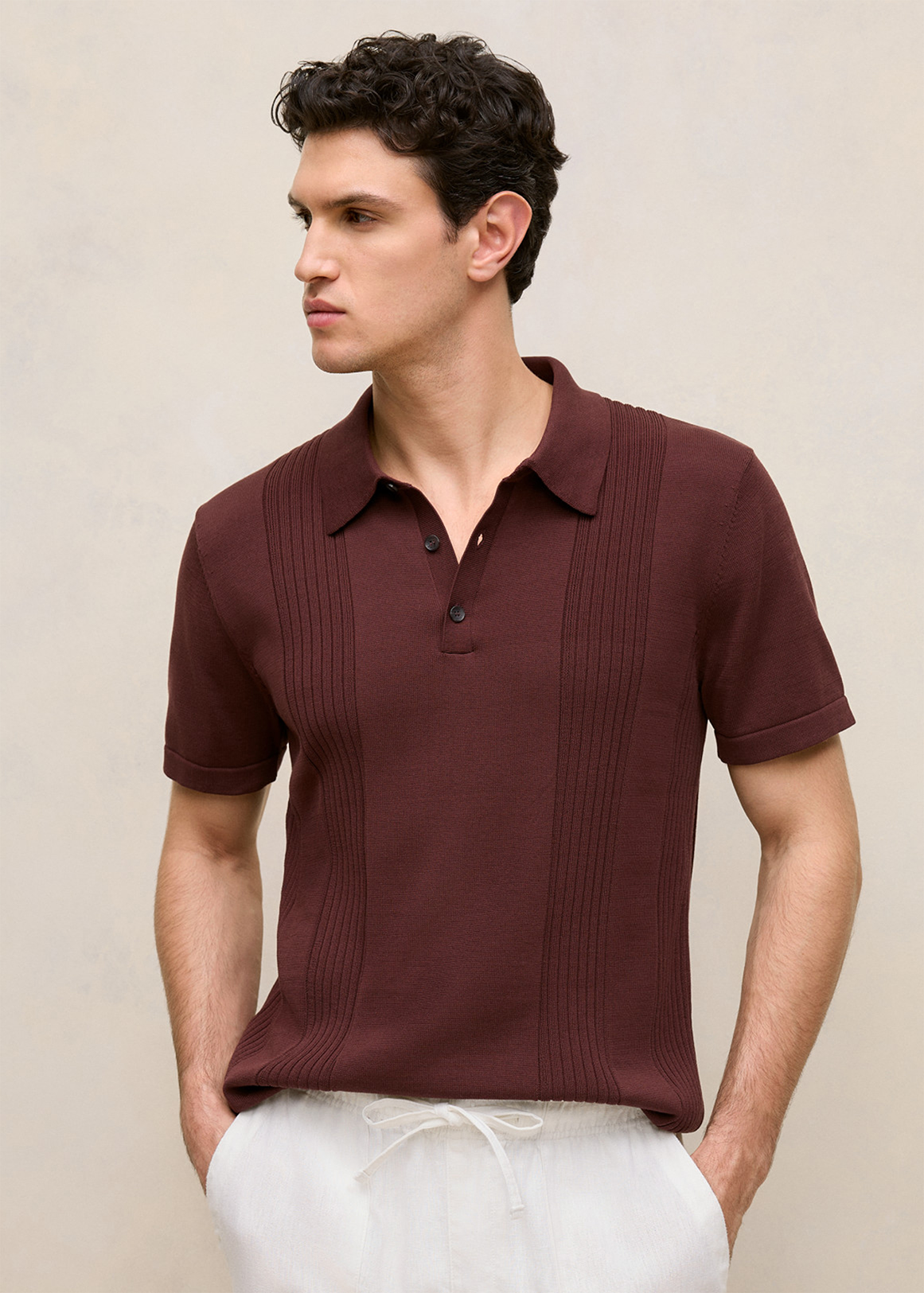 ガブリエルTTT_MSW Persia knit polo shirt TTT_MSW 21ss Persia knit polo shirt Lサイズ 【公式通販】