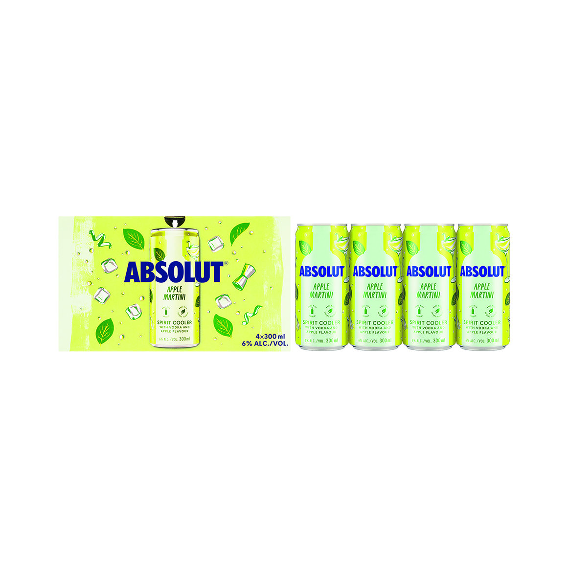 Absolut Apple Martini Spirit Cooler 4 x 300 ml | Woolworths.co.za