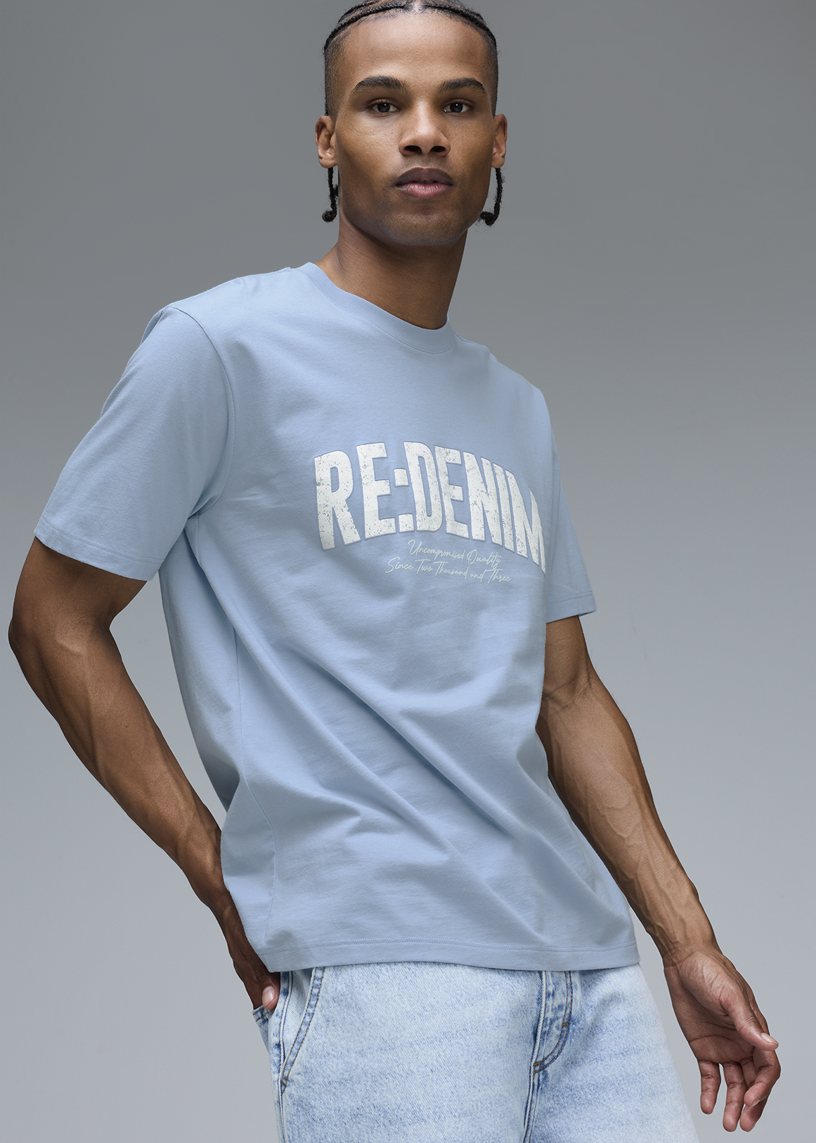 Blue Graphic Cotton T-shirt | Woolworths.co.za