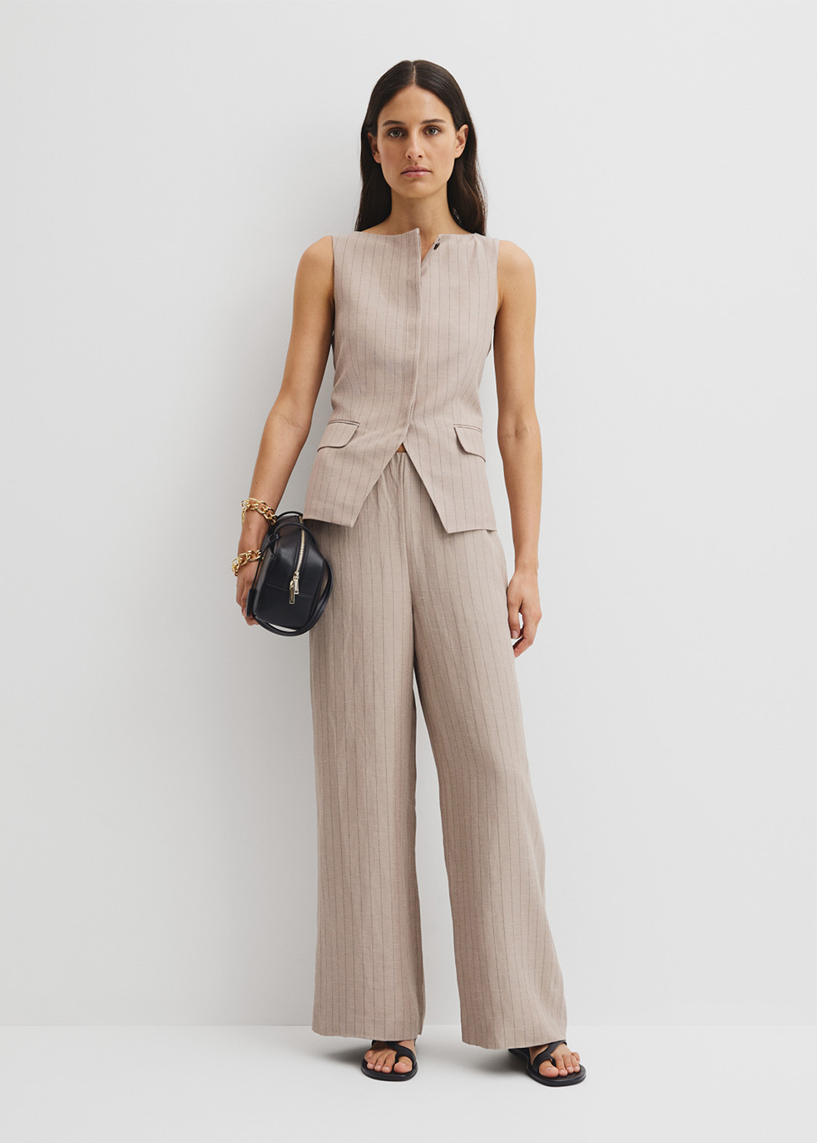 Gathered Stripe Pant | Woolworths.co.za