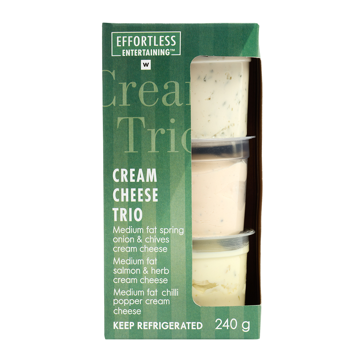 TOO cheeseTOOgether チフンセット Effortless Entertaining™ Cream Cheese Trio 240 g | Woolworths.co.za