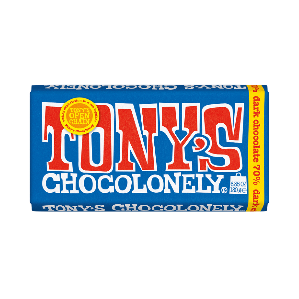 Tony's Chocolonely 70 % Dark Chocolate Slab 180 g | Woolworths.co.za
