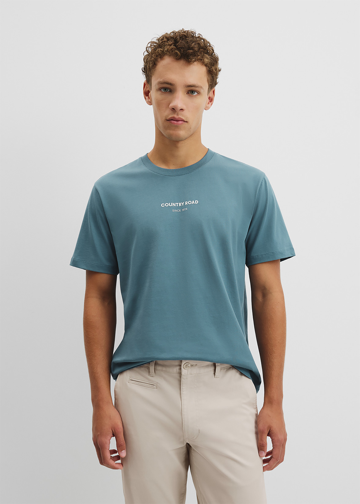 ROADSIGN Australia Herren T-Shirt, Anthrazit – Moderner Print, Halbarm