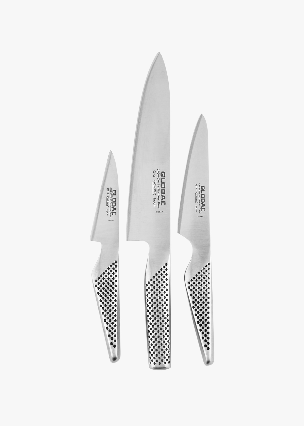 GLOBAL CROMOVA 18 ステンレス鋼 ナイフセット　お値引き不可 CROMOVA Kitchen Knife Set 3 Pack | Woolworths.co.za