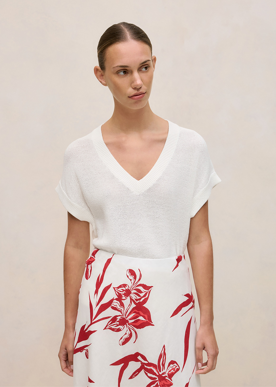 Mercerised V Neck Relaxed Knit | Woolworths.co.za