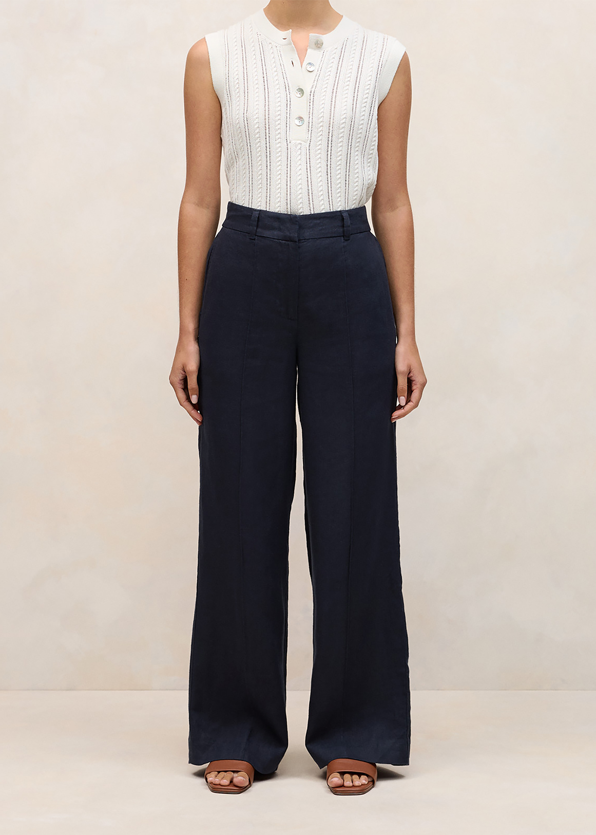 Linen Pintucked Pant | Woolworths.co.za