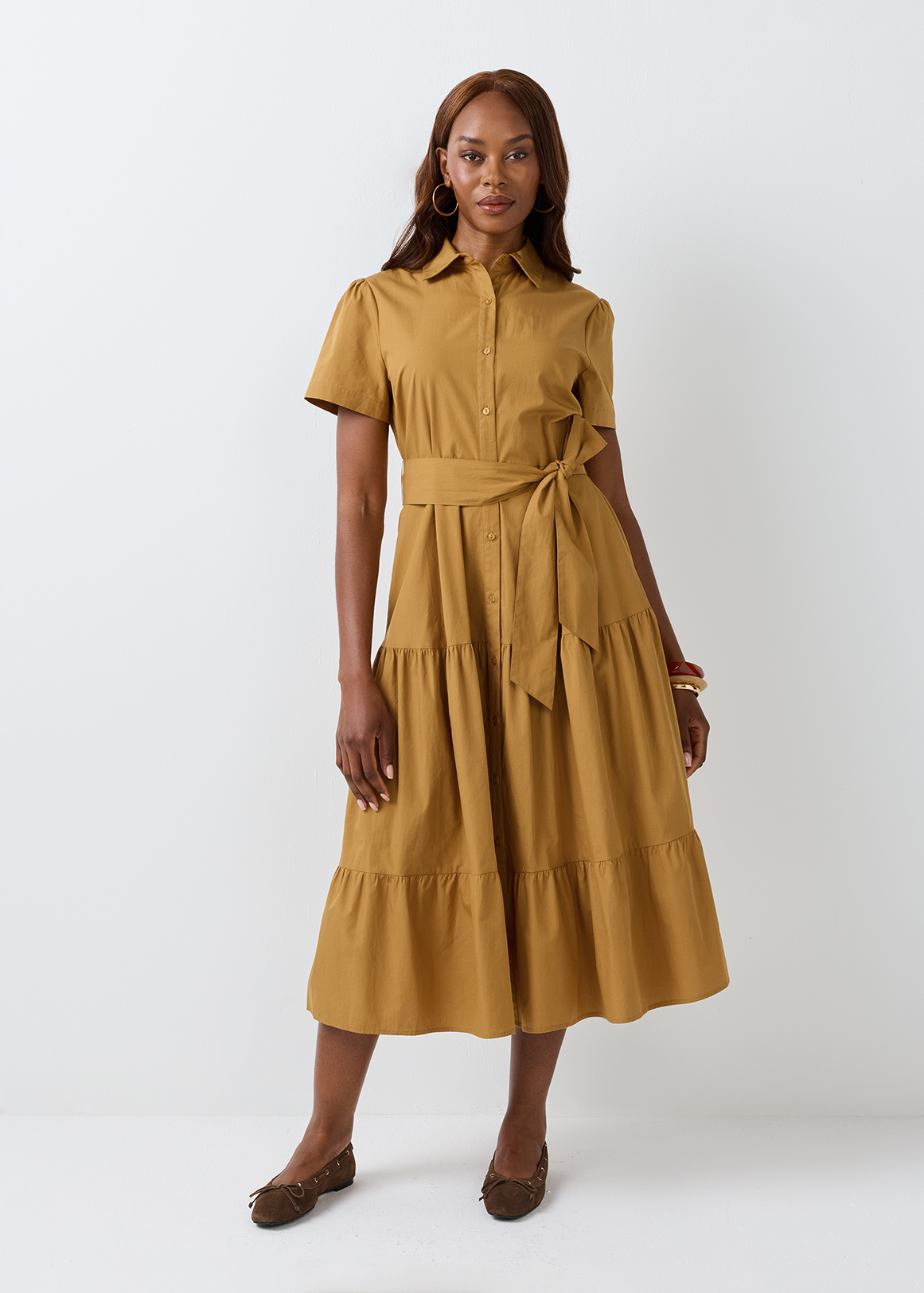 Belted Poplin Maxi Shirt Dress | Woolworths.co.za