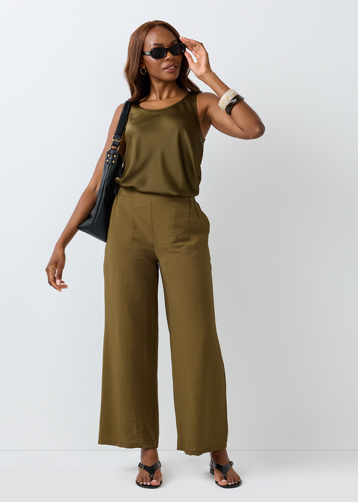 Textured Wide Leg Pants | Woolworths.co.za