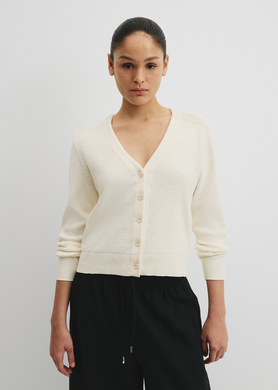 Organically Grown Cotton Linen Blend Knit Cardigan | Woolworths.co.za