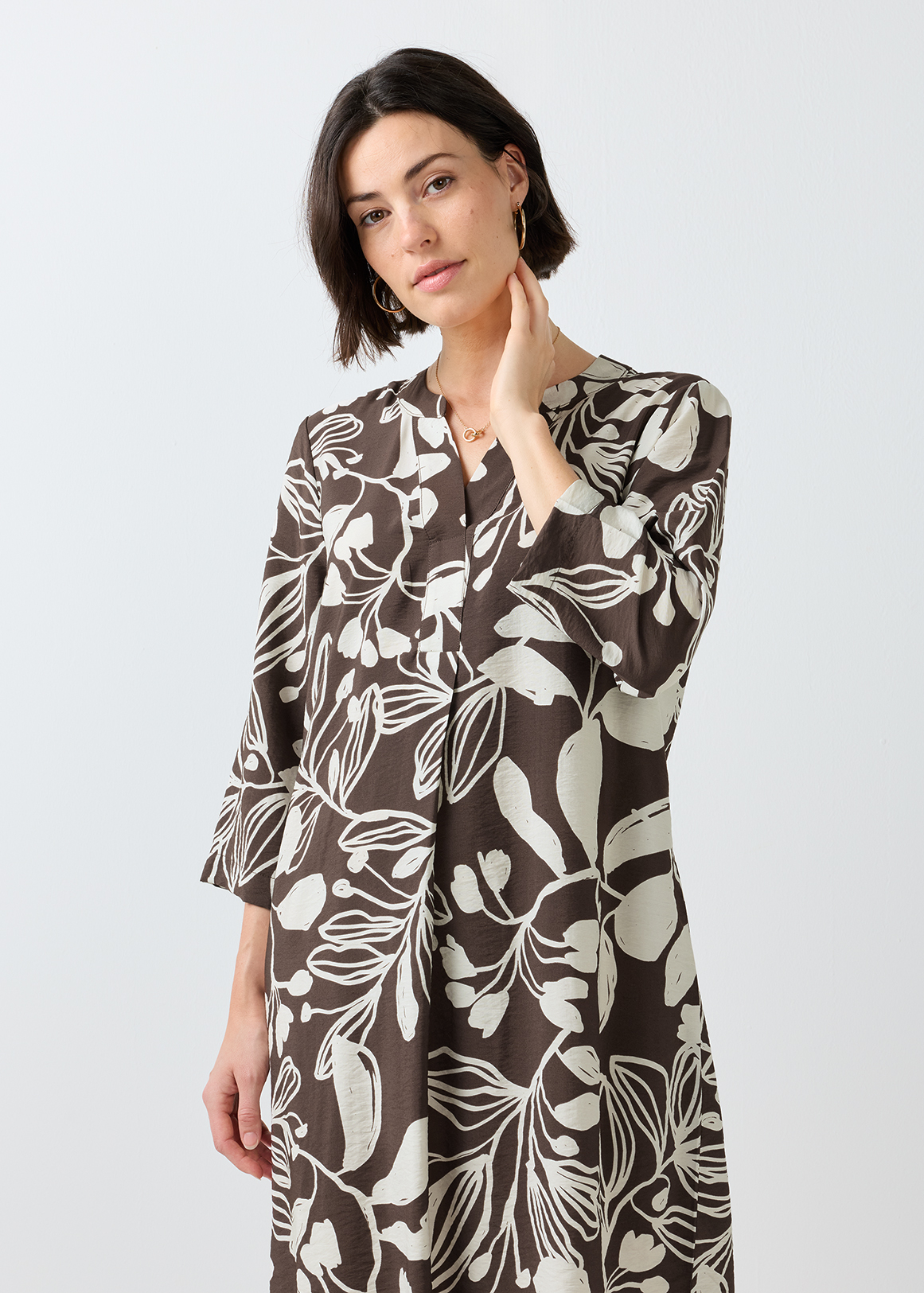 トップス Susan sale Notched Mandarin Viscose Tunic Dress | Woolworths.co.za