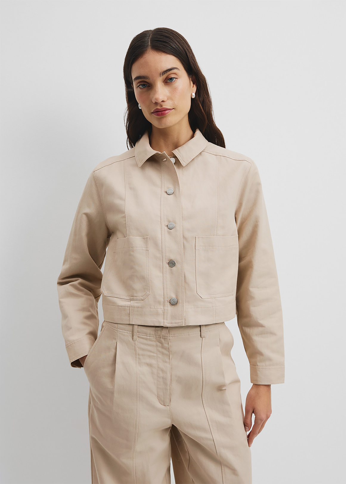 Crop Twill Jacket | Woolworths.co.za