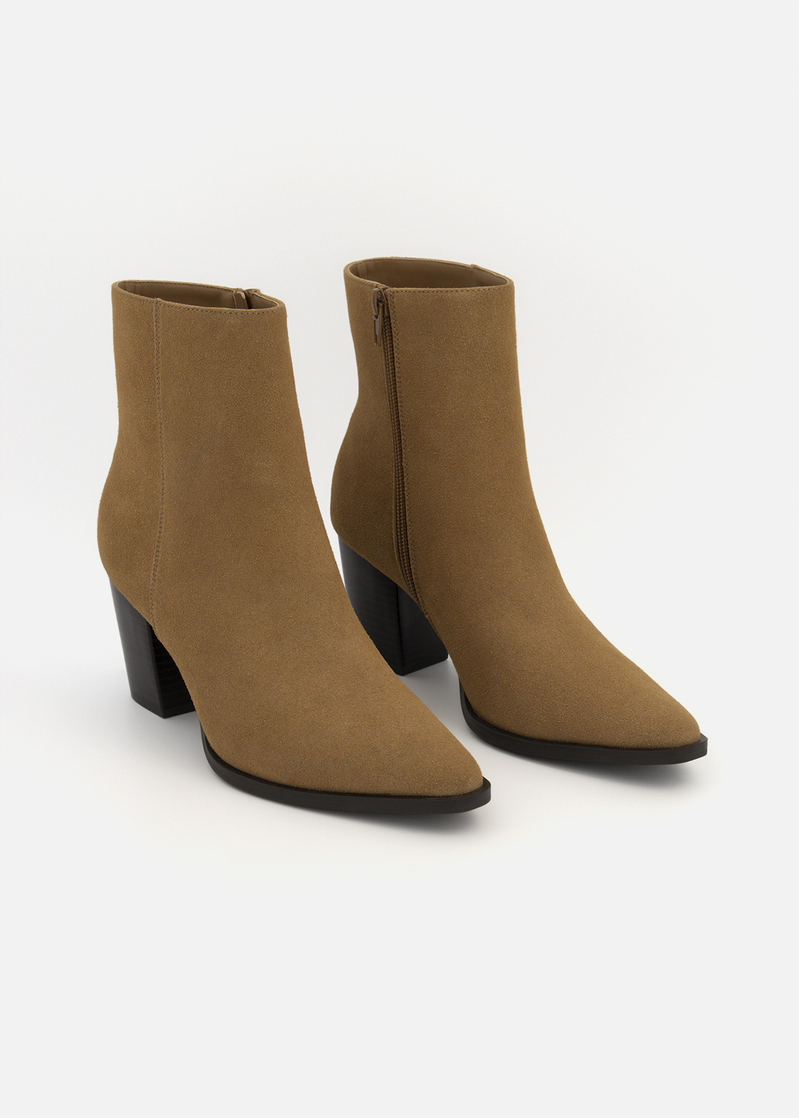 るー Block Heel Faux Suede Ankle Boots | Woolworths.co.za