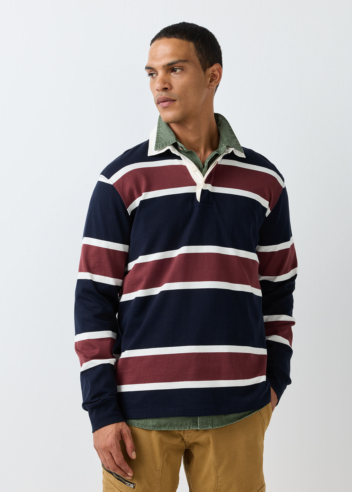 Striped Cotton Rugby Golfer | Woolworths.co.za