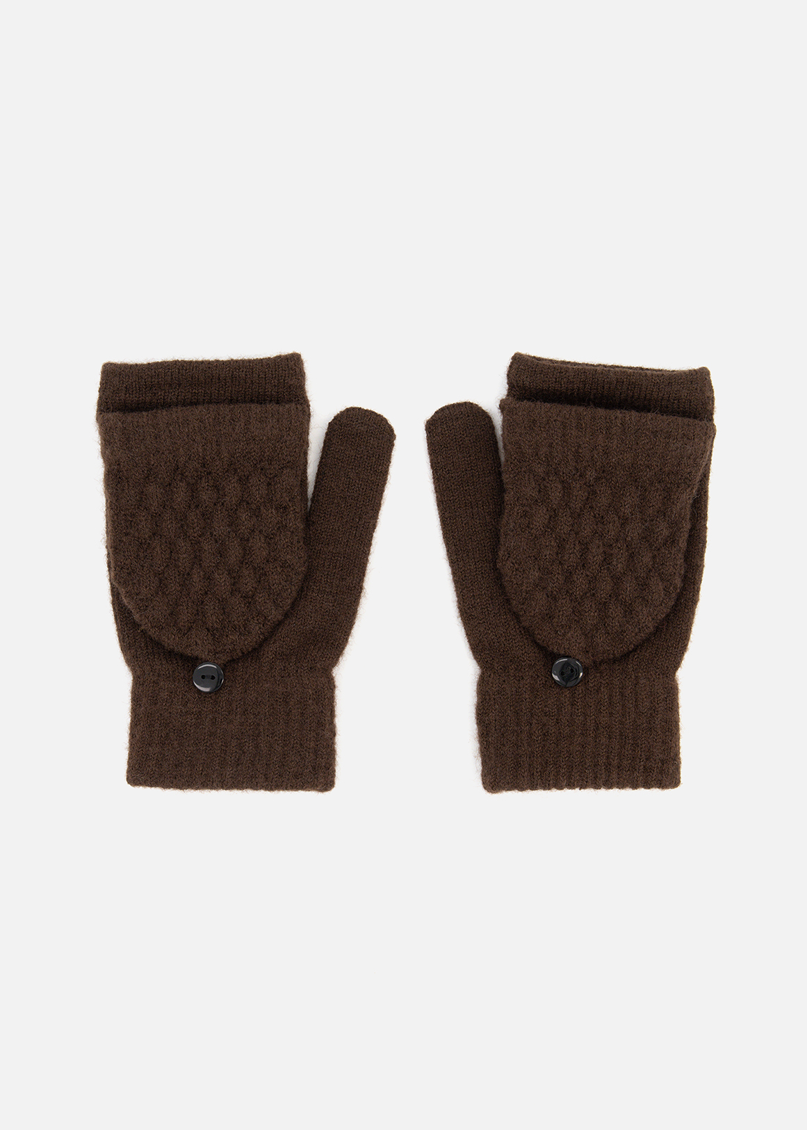 Textured Knit Fingerless Mittens | Woolworths.co.za