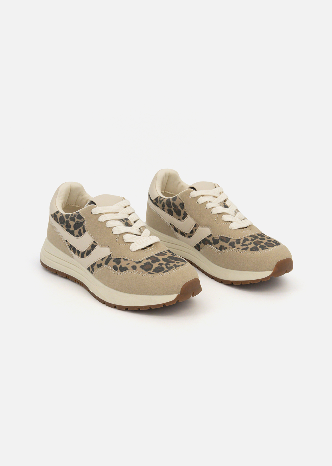 Leopard Print Inset Lace-up Trainers | Woolworths.co.za