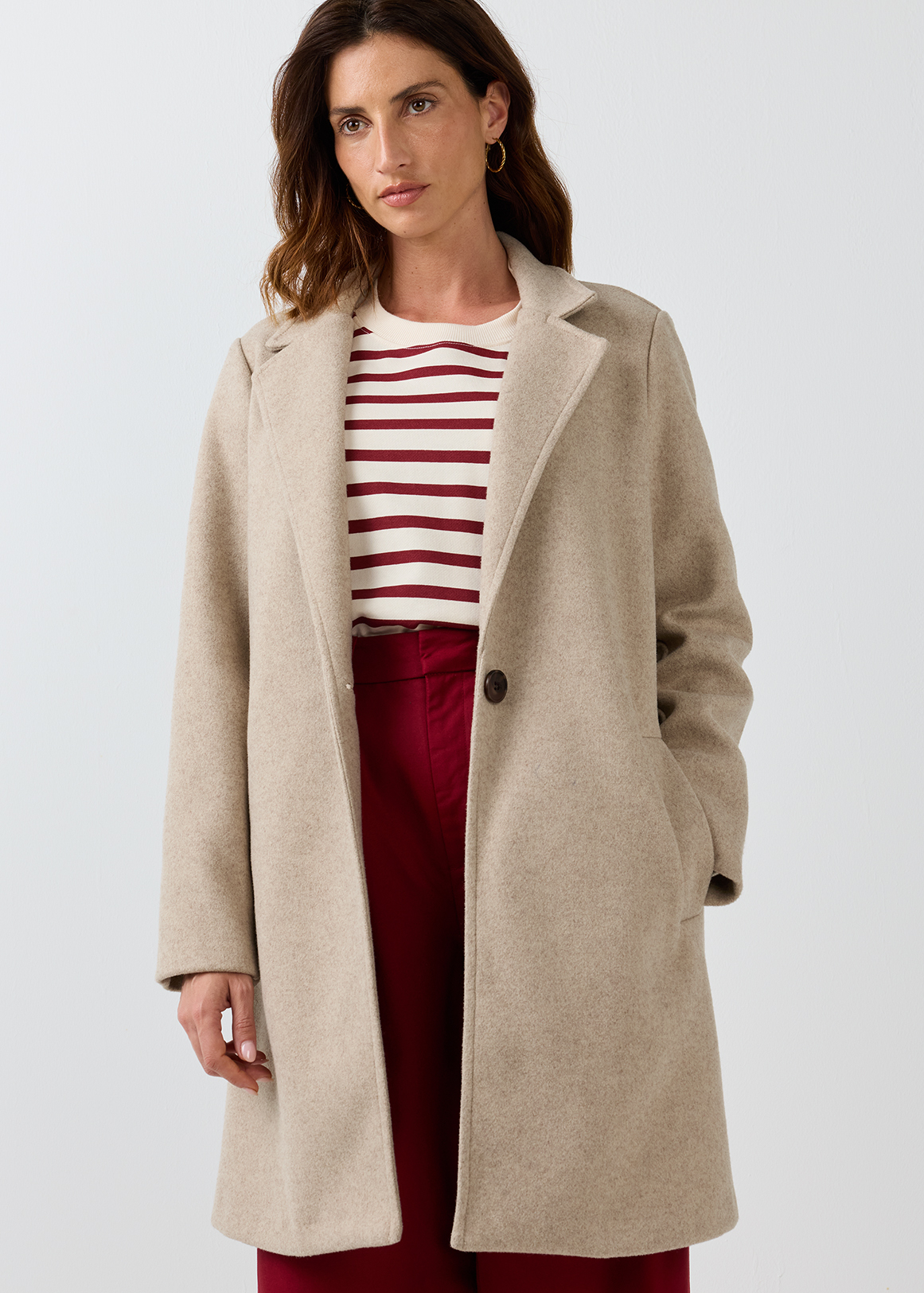 Mid Length Melton Coat | Woolworths.co.za