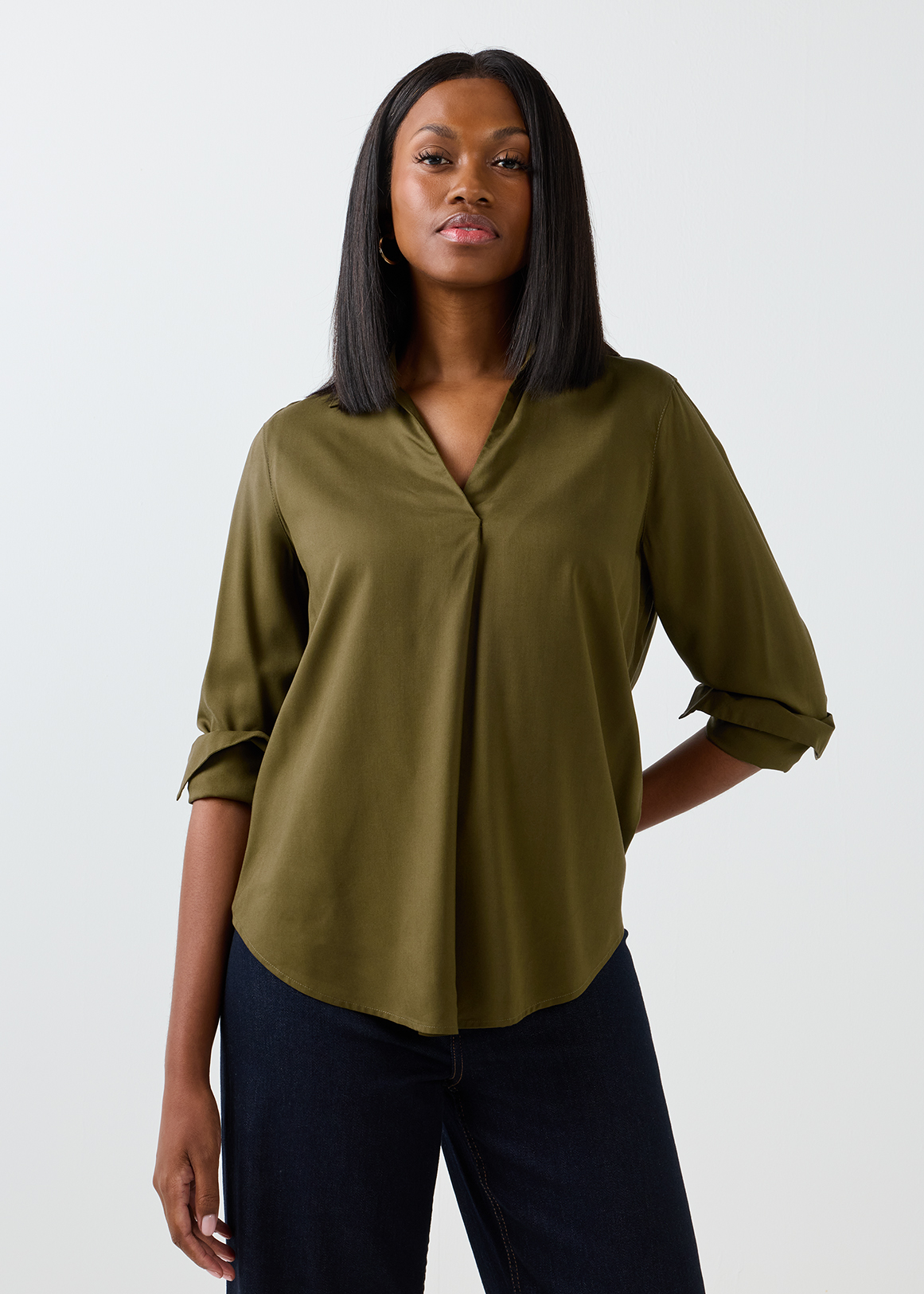 Split Neck Viscose Tunic | Woolworths.co.za