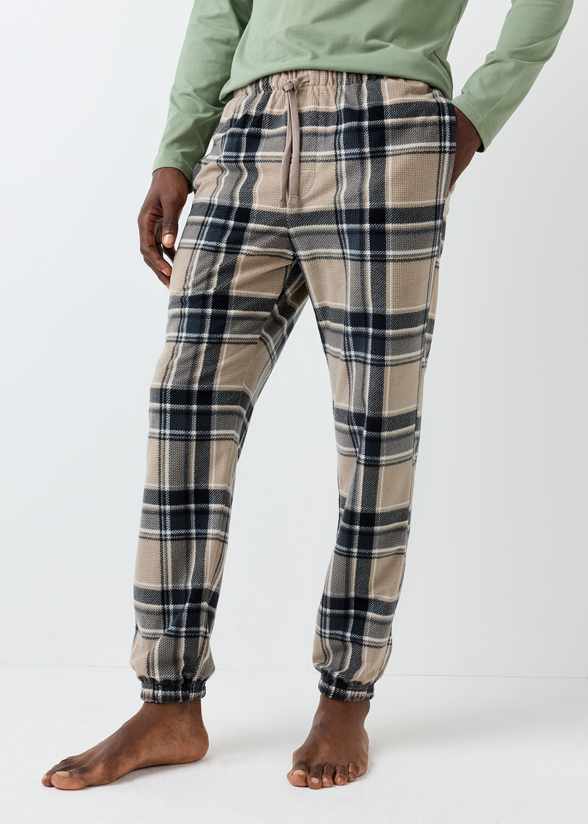 Check Textured Fleece Pyjama Pants | Woolworths.co.za