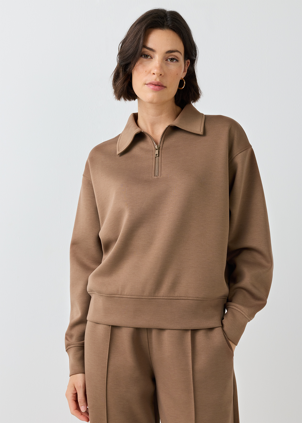 Quarter Zip Scuba Sweatshirt | Woolworths.co.za