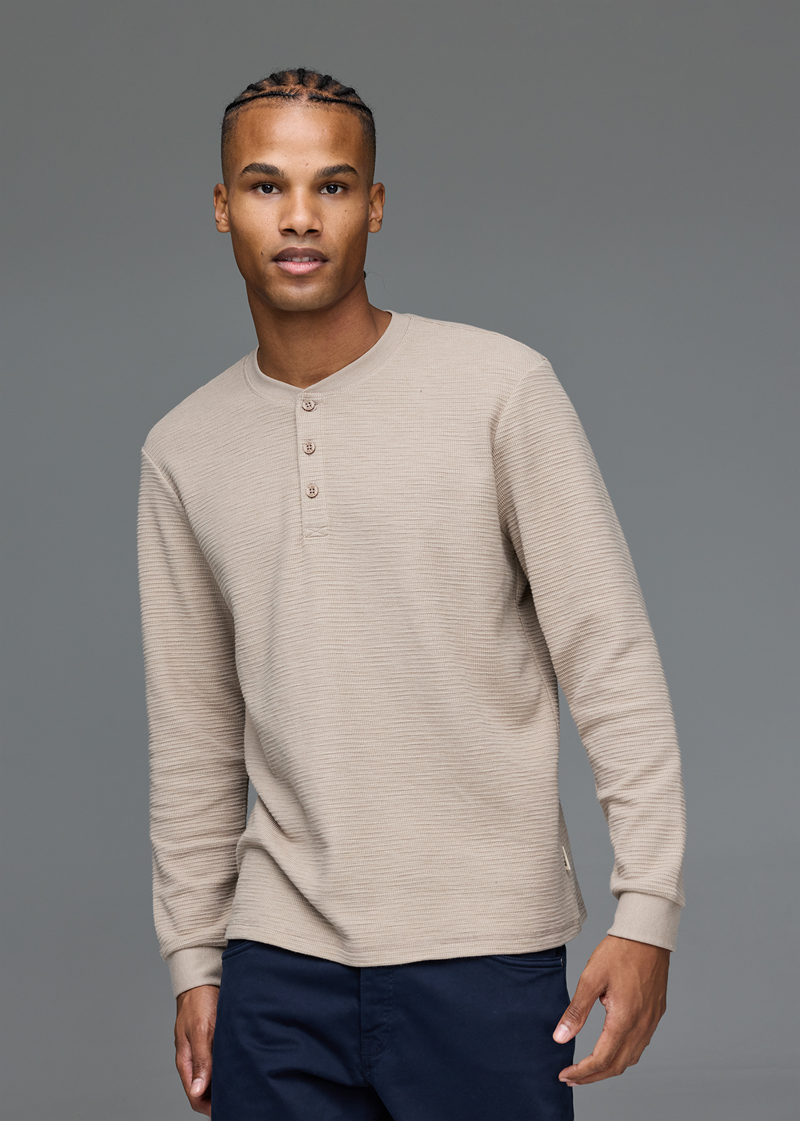 Textured Henley T-shirt | Woolworths.co.za