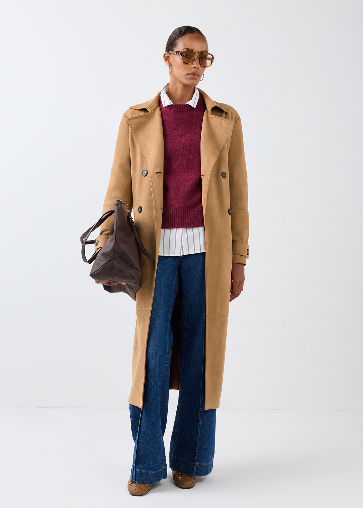 Belted Faux Suede Trench Coat | Woolworths.co.za