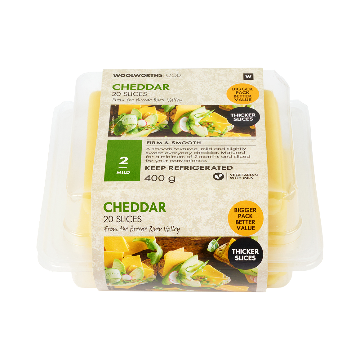 Cheddar Slices 400 g | Woolworths.co.za