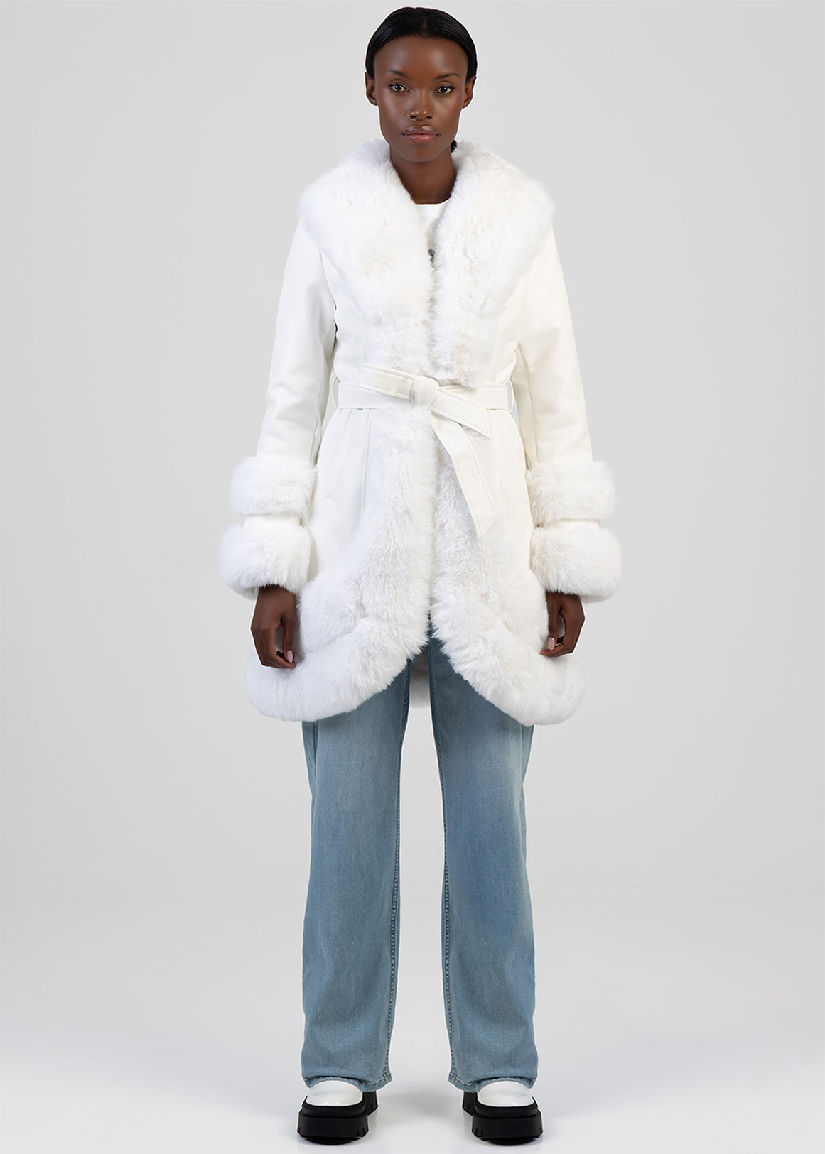 You Do You Faux Fur-Trimmed Coat | Woolworths.co.za