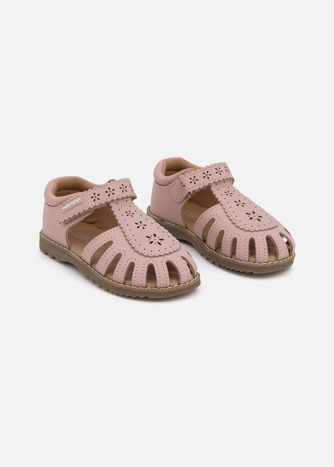 花ー4 Leather Flower Cut-Out Shoes (Size 4-13) Younger Girl