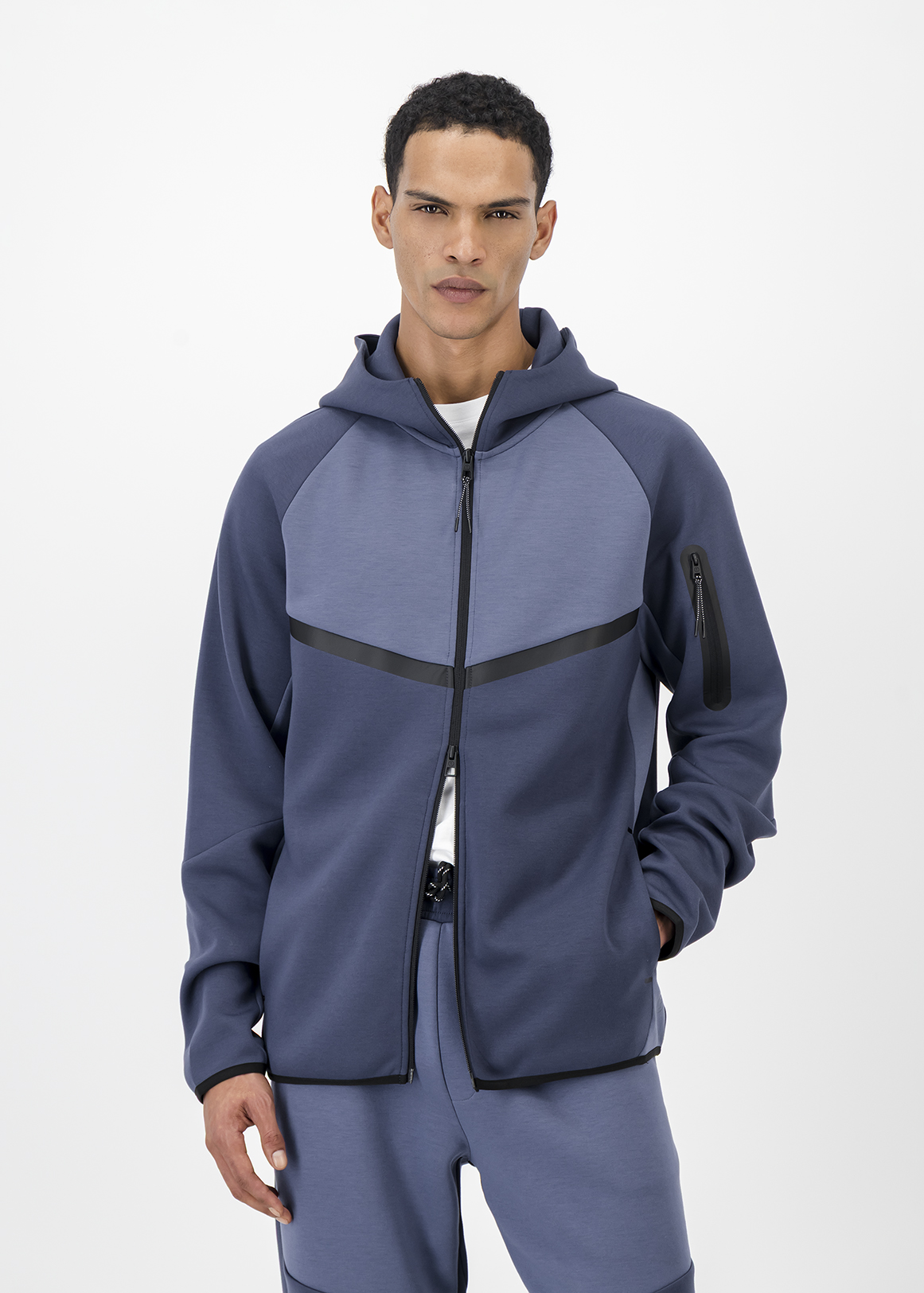 Colour Block Zip-up Slim Fit Scuba Hoodie | Woolworths.co.za
