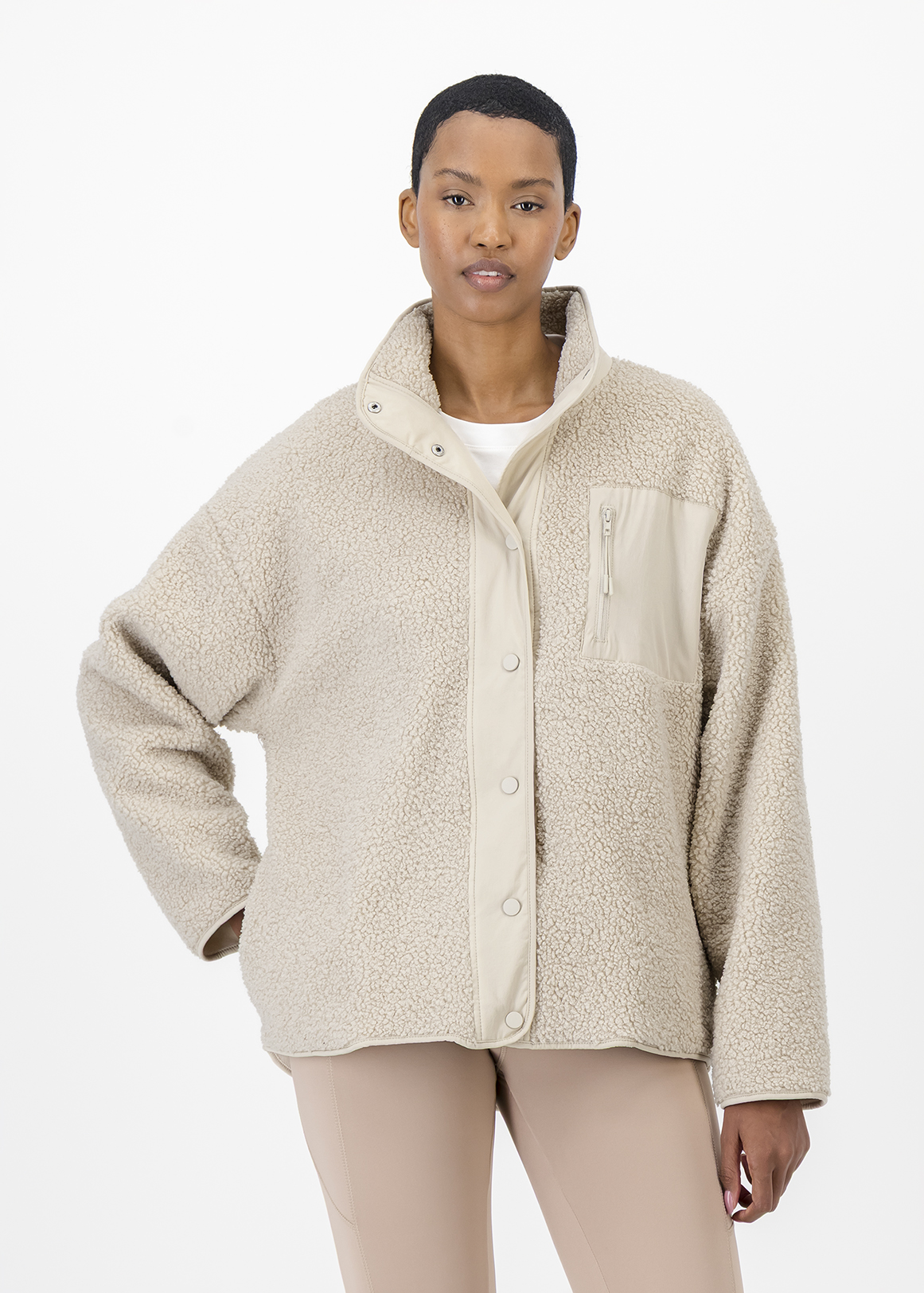 Funnel Neck Borg Jacket | Woolworths.co.za