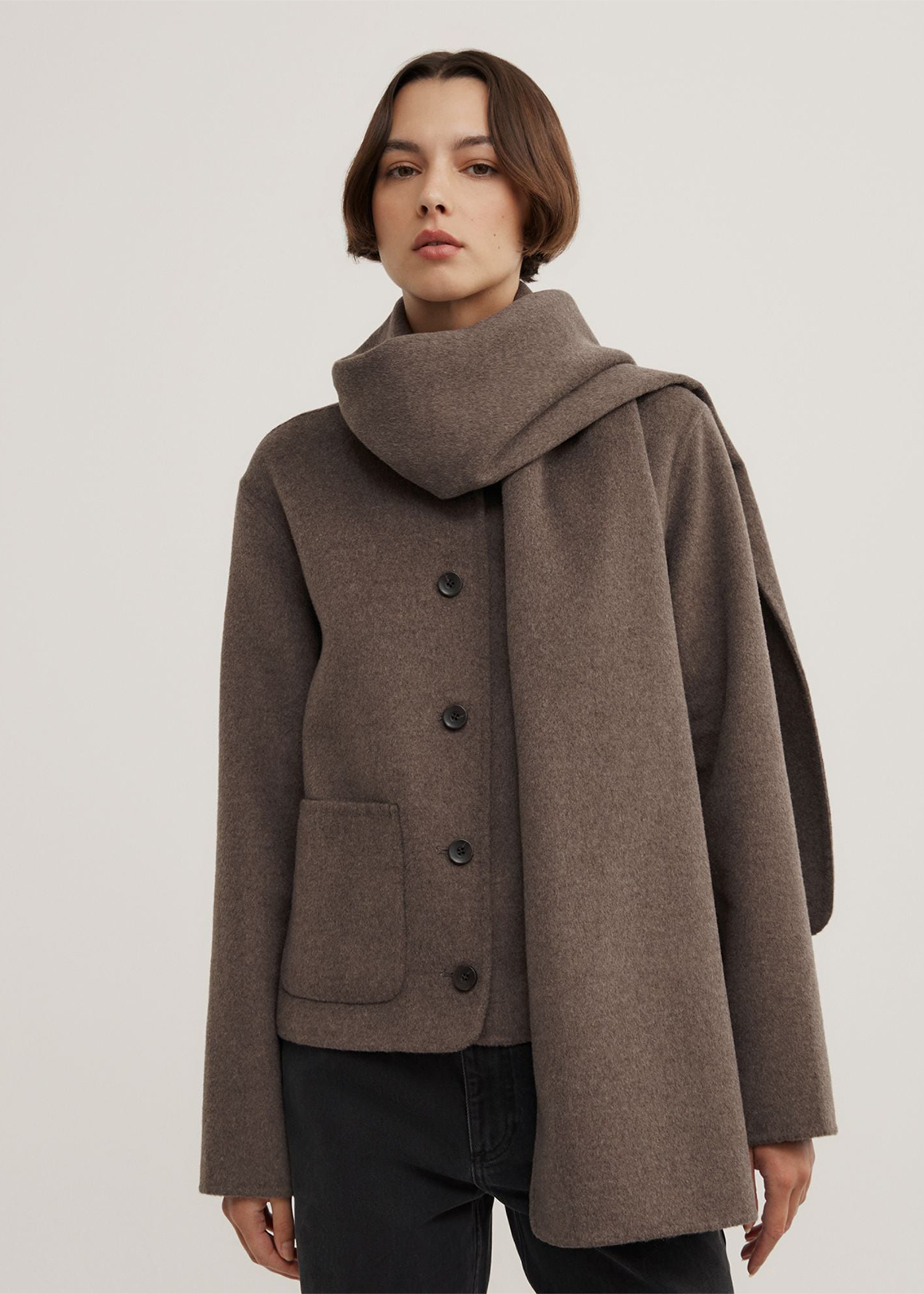Crop Scarf Coat | Woolworths.co.za