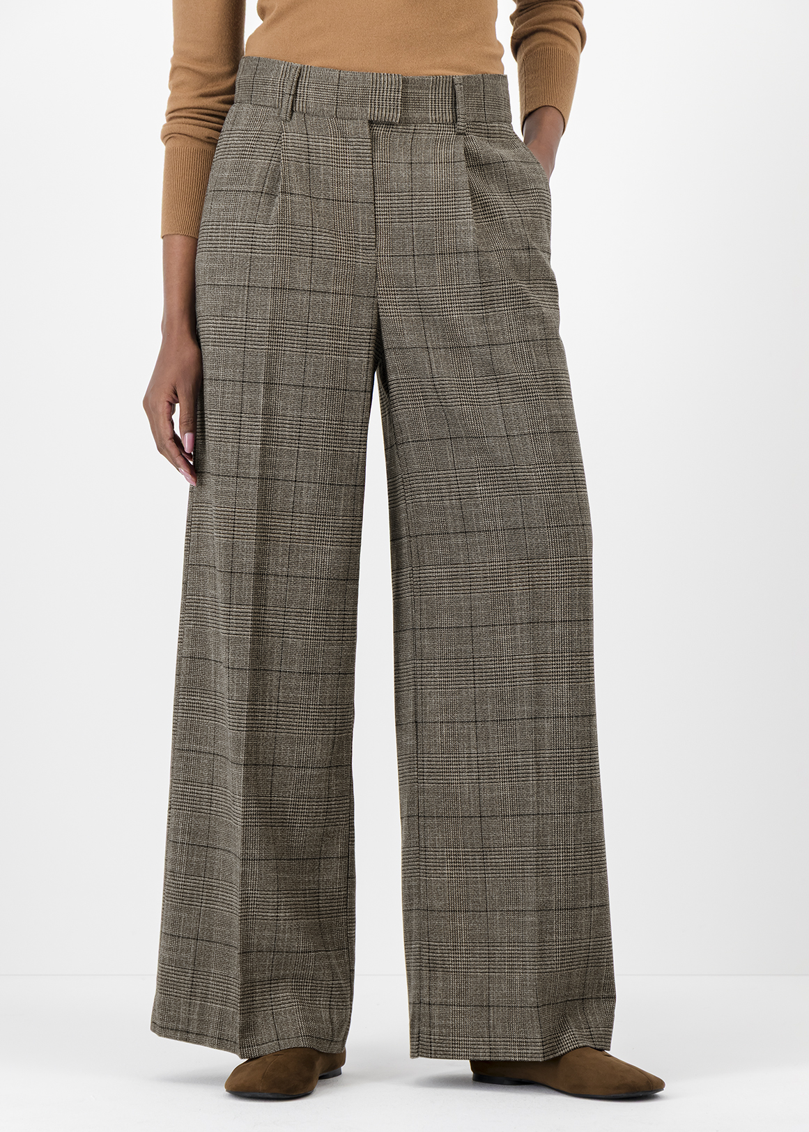 Check Wide Leg Pants | Woolworths.co.za