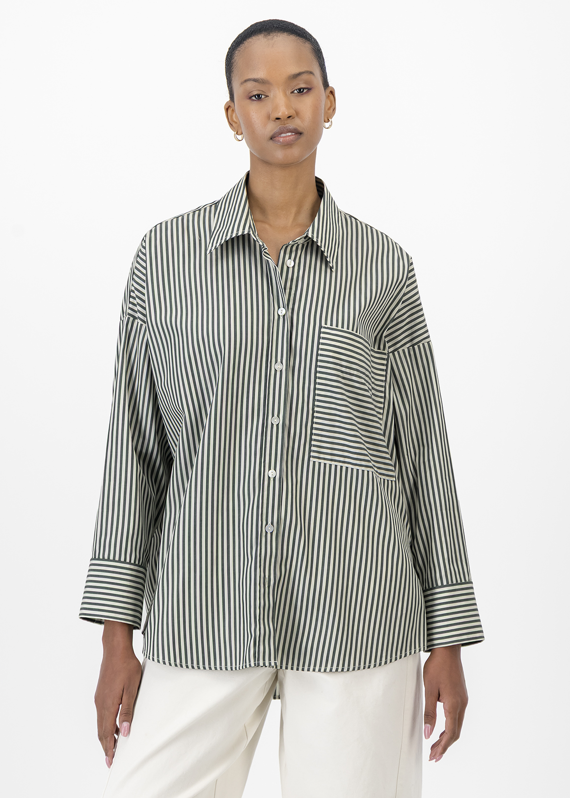 Striped Oversize Boxy Shirt | Woolworths.co.za