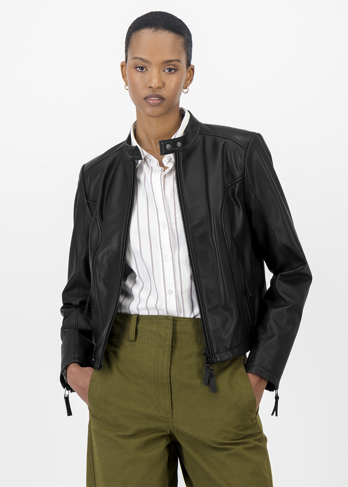 life's 今期Leather Shirts Jacket Zip-up Leather Biker Jacket | Woolworths.co.za