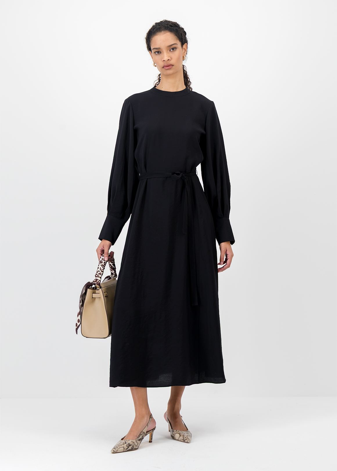 メイプル Printed Belted Midi Shift Dress | Woolworths.co.za