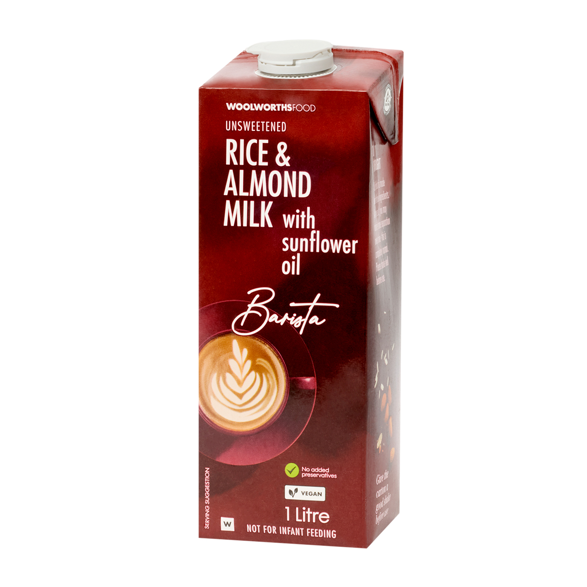 Barista Unsweetened Rice and Almond Milk 1 L | Woolworths