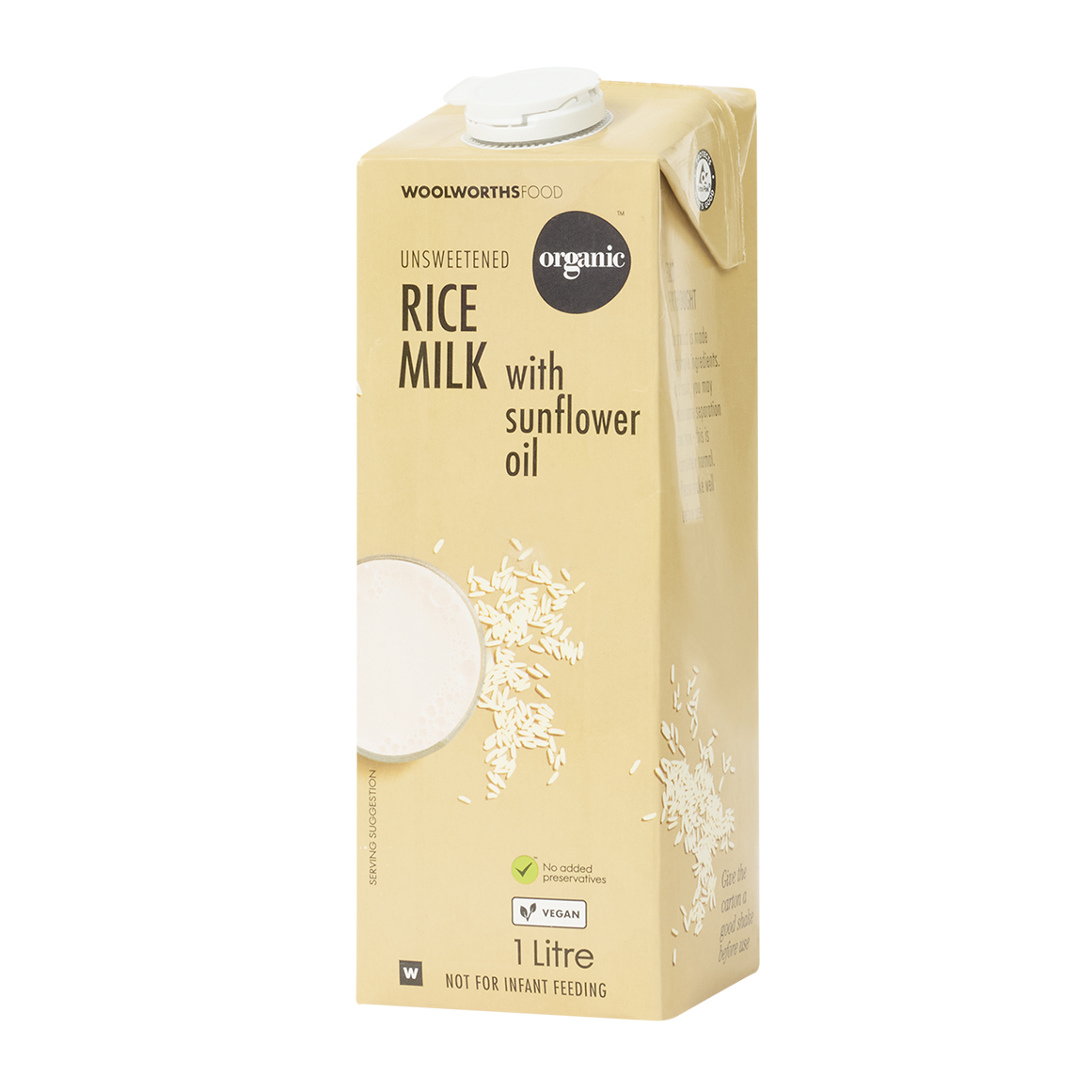 Organic Unsweetened Rice Drink 1 L | Woolworths